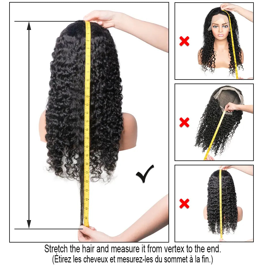 Bling Hair 13X4 Kinky Curly Lace Frontal Wig - 180 Density