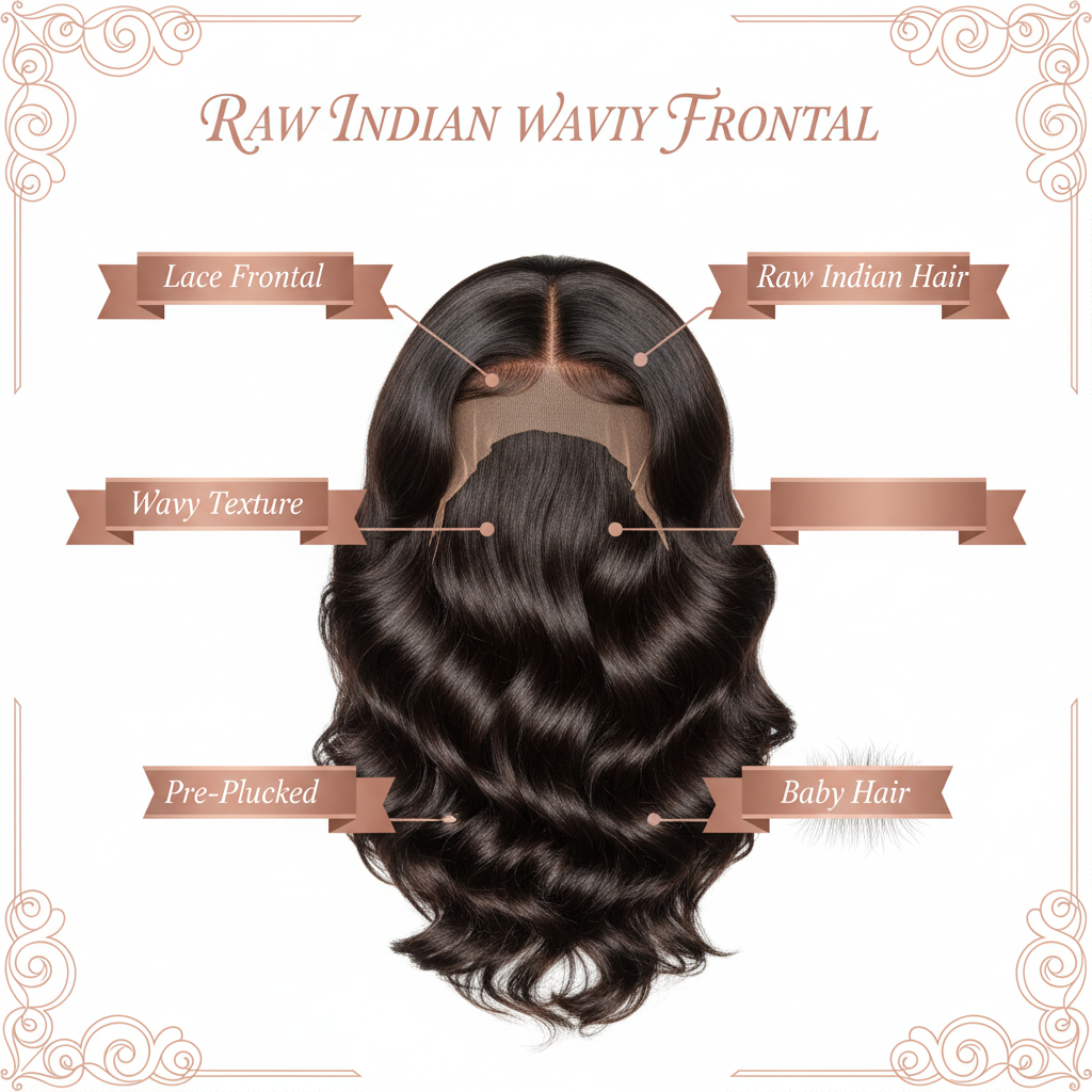 Raw Indian Wavy Transparent Frontal - Info