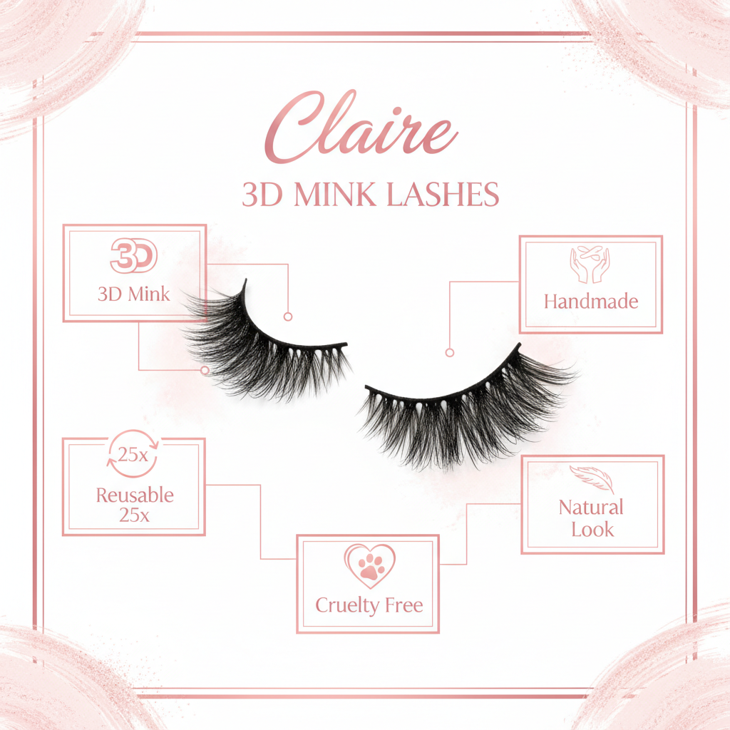 Claire 3D Mink Lashes - Info