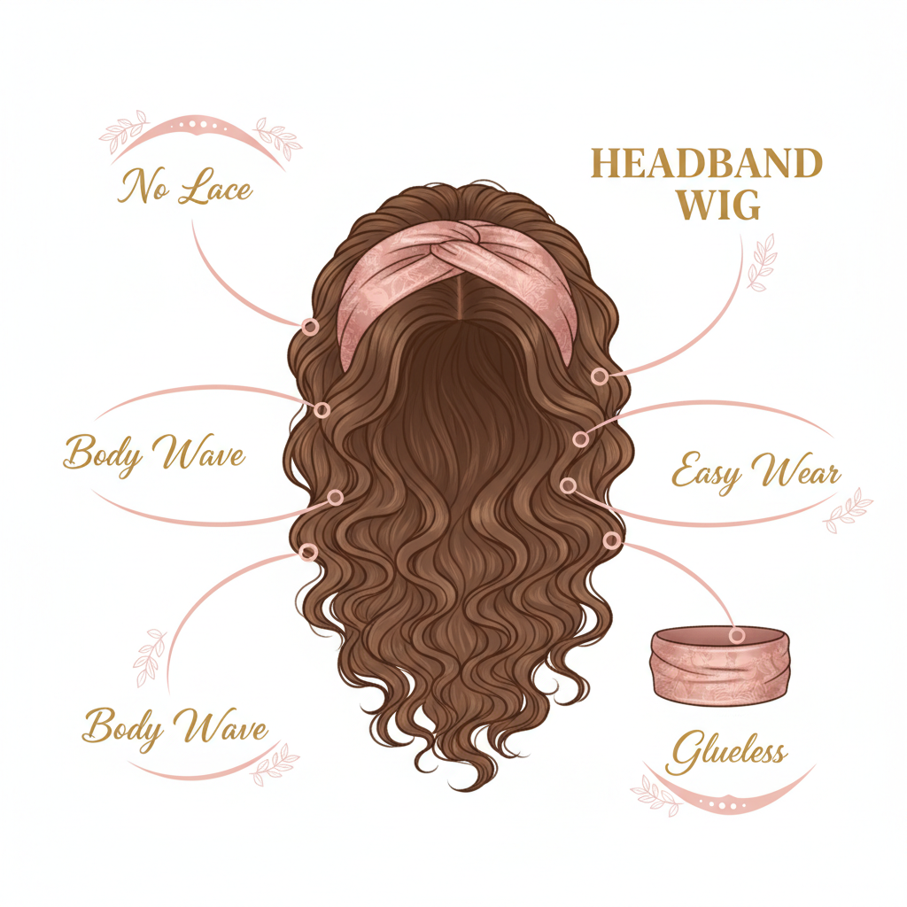Body Wave Headband Wig - Info