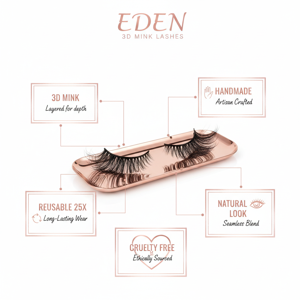 Eden 3D Mink Lashes - Info