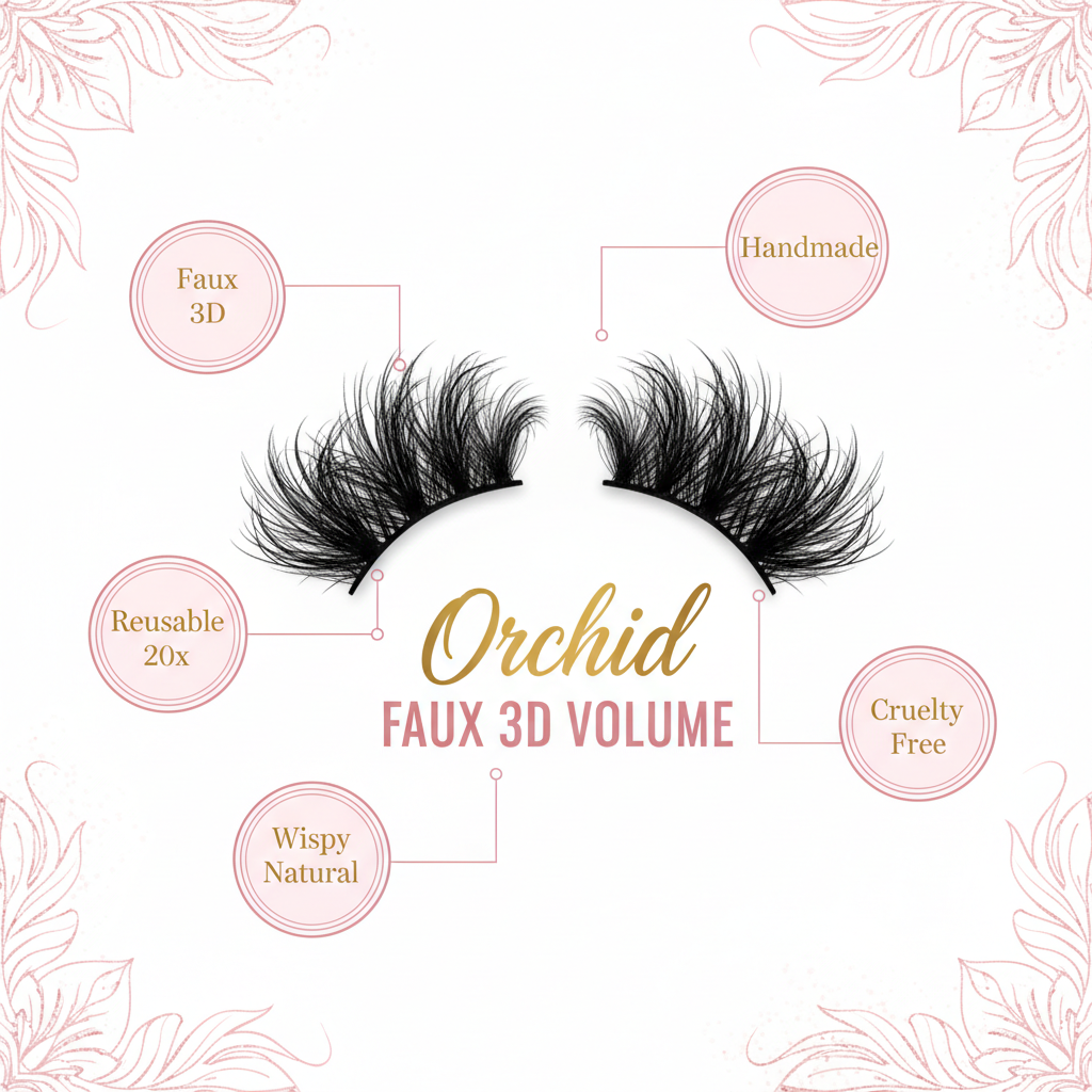 Orchid Faux 3D Volume Lashes - Info