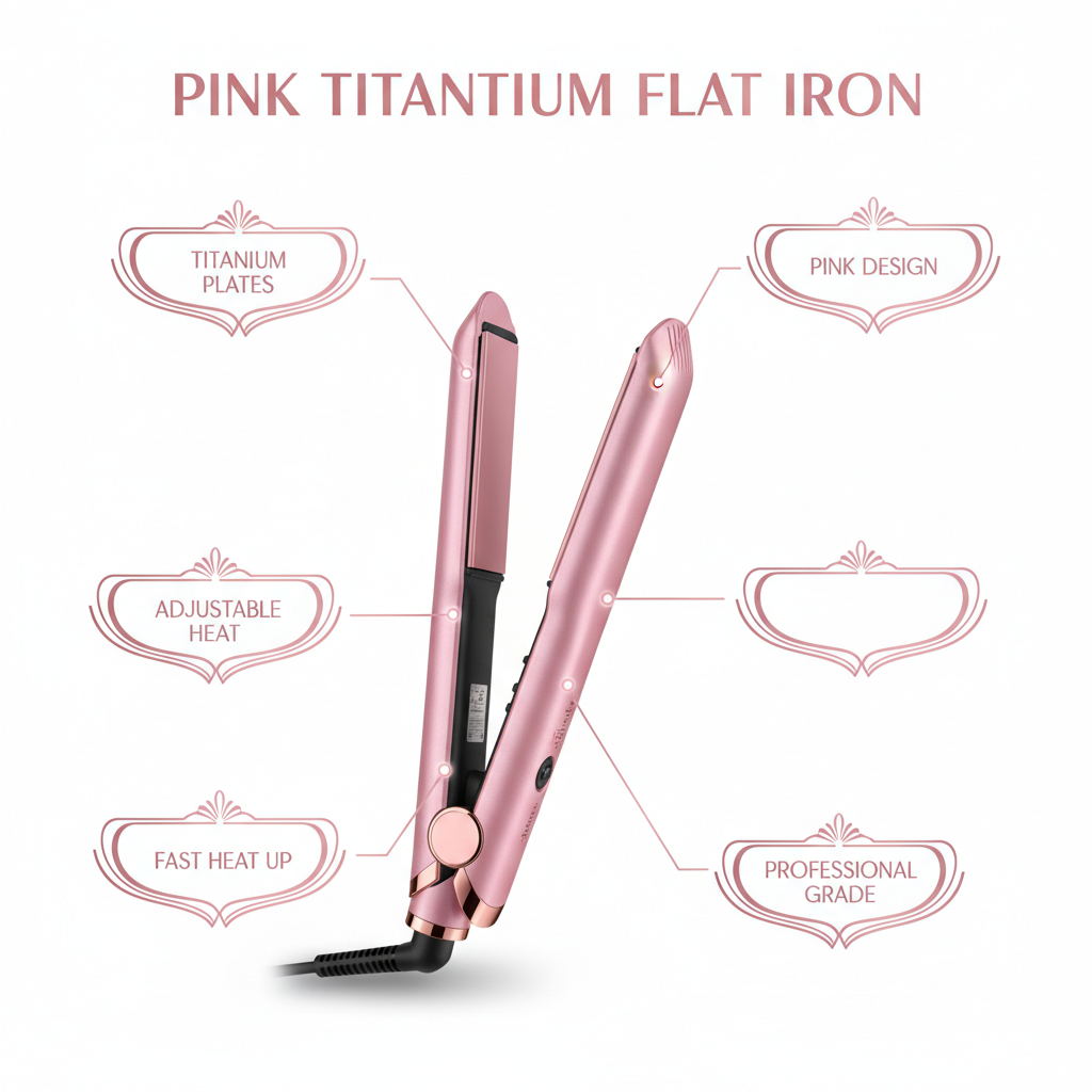 Pink Titanium Flat Iron - Info
