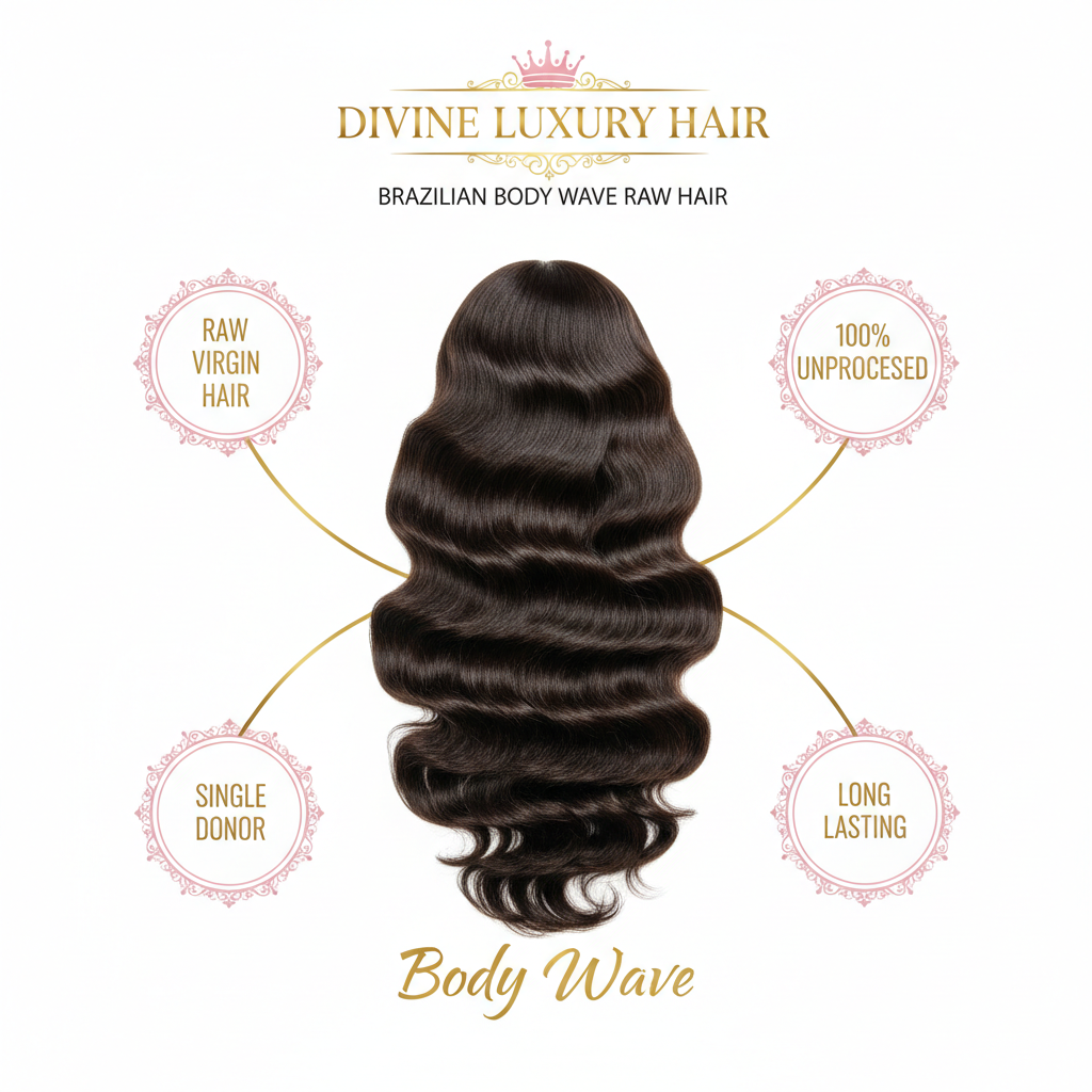 Brazilian Body Wave Raw Hair - Infographic