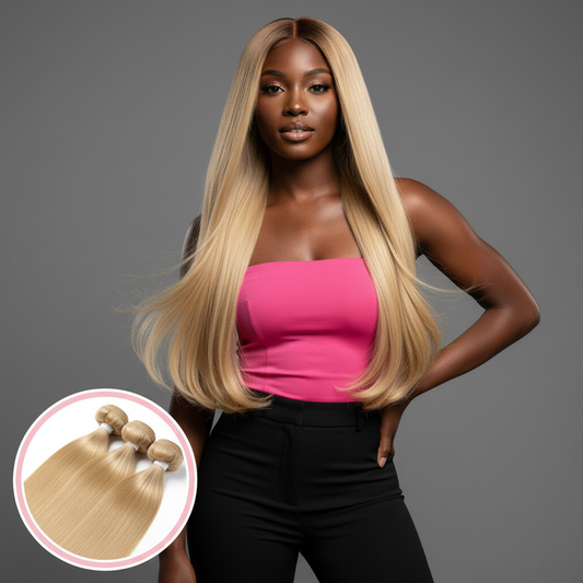 Blonde Seamless Clip-In - Model