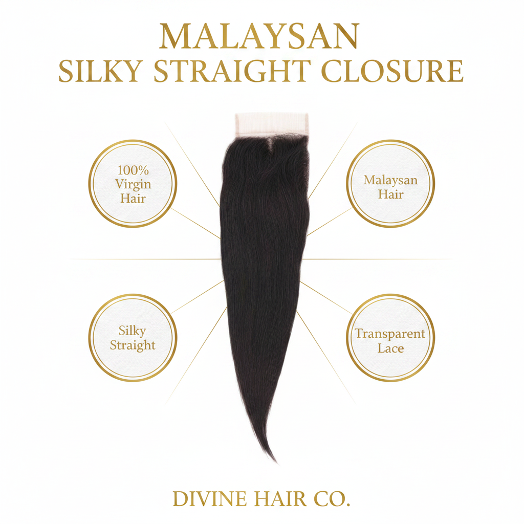 Malaysian Silky Straight Closure - Infographic