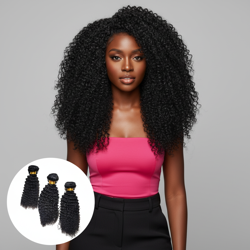 Brazilian Afro Kinky Bundle Deals - Model