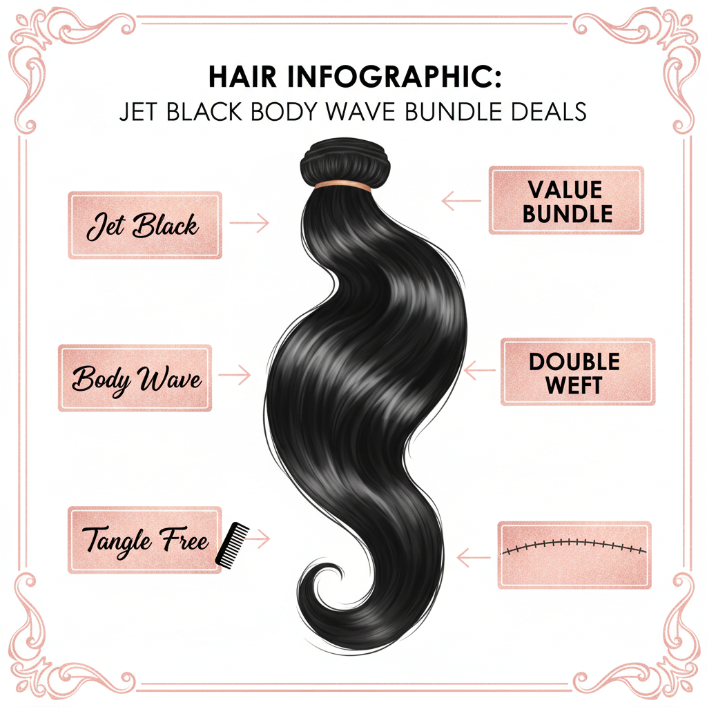 Jet Black Body Wave Bundle Deals - Info