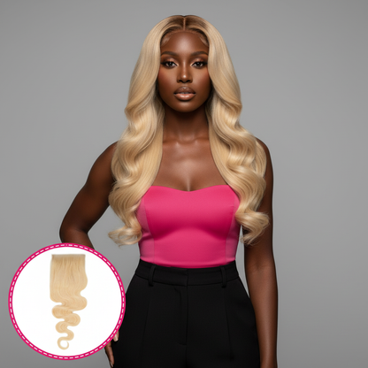Blonde Body Wave 4x4 Transparent Closure - Model