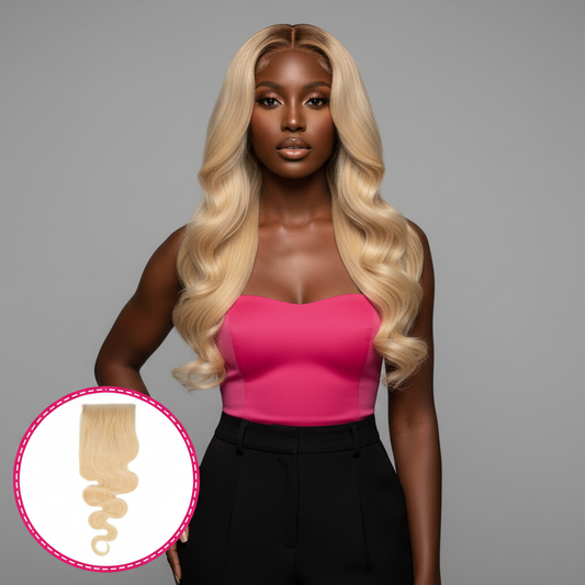Blonde Body Wave 4x4 Transparent Closure - Model