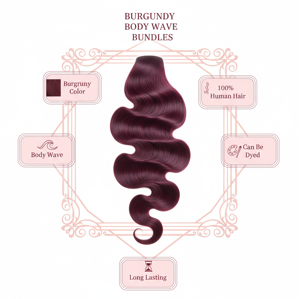 Burgundy Body Wave Bundles - Info