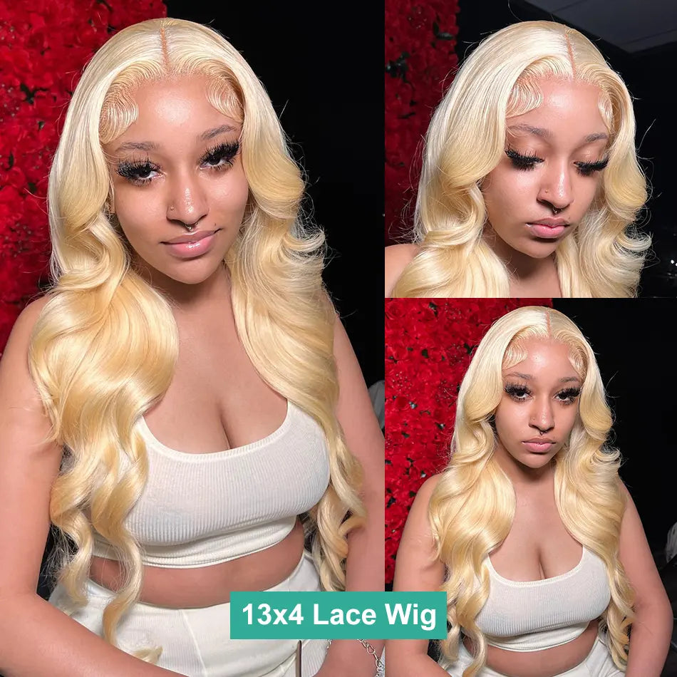Bling Hair Glueless 613 Honey Blonde 13x6 Body Wave Lace Frontal Wig 180Density Brazilian Wig Body Wave 13x4 Lace Front 