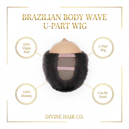 Brazilian Body Wave U-Part Wig - Infographic