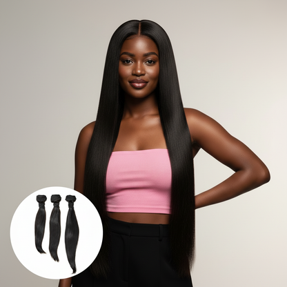 Brazilian Silky Straight Bundle Deals - Model