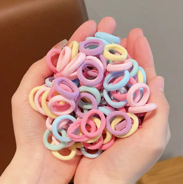 1 pc Random colorThick Seamless Brown Hair Ties Ponytail Holders Hair Accessories No Damage for Thick Hair, Valentine's 