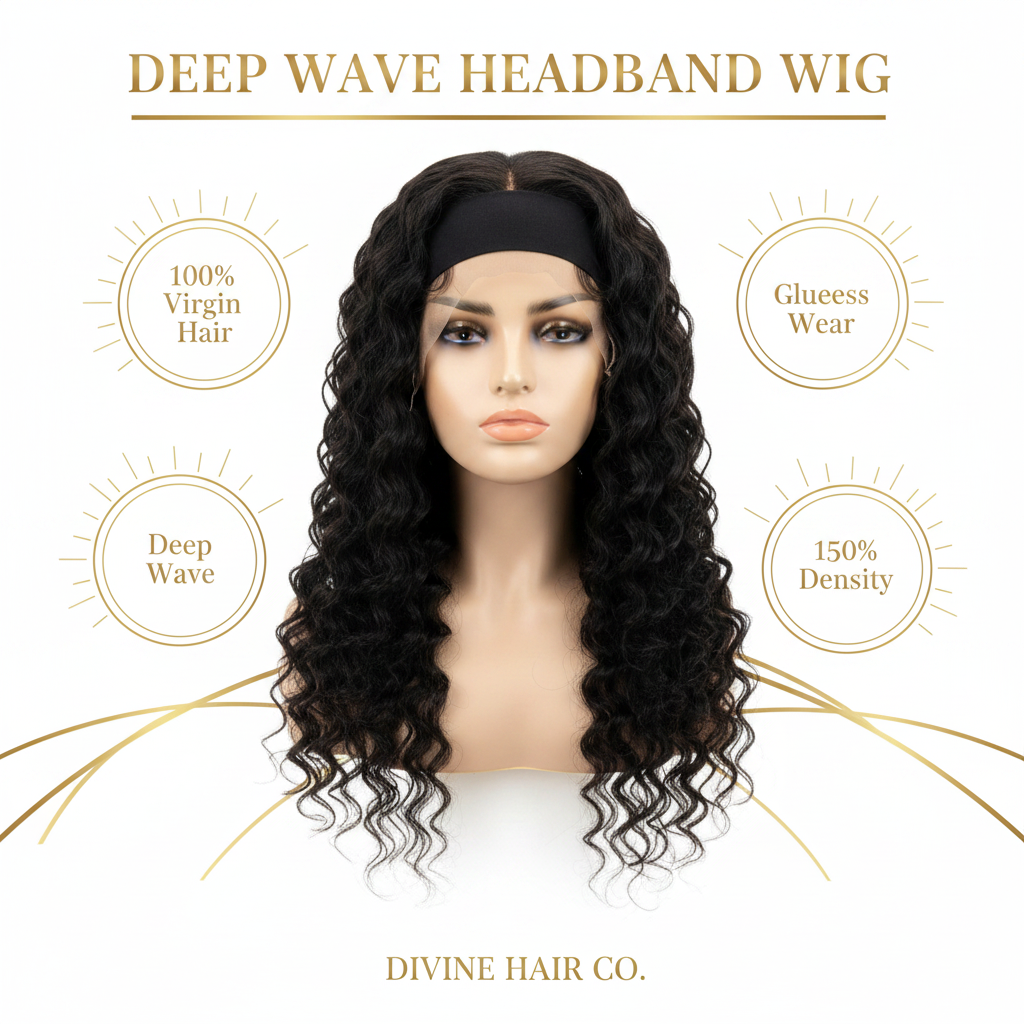 Deep Wave Headband Wig - Infographic