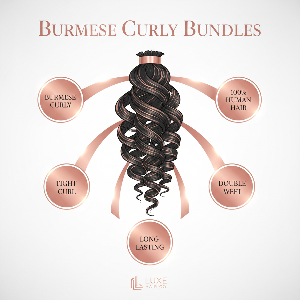 Burmese Curly 100% Human Hair Bundles - Info