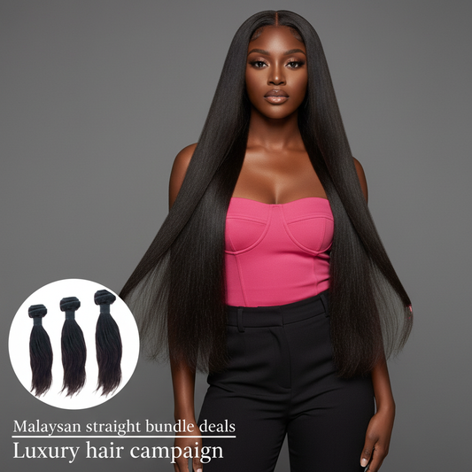 Malaysian Silky Straight Bundle Deals - Model