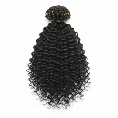Indian Curly Natural Black I-Tip - Main