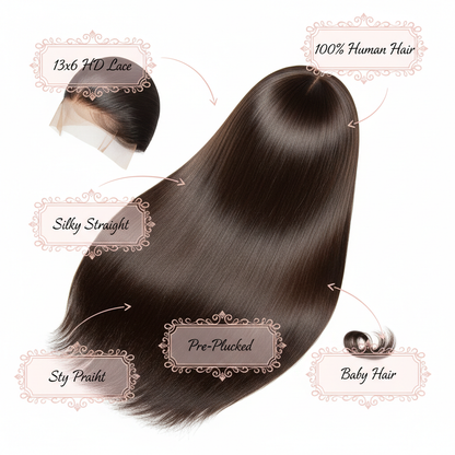 Brazilian Straight 13x6 HD Frontal - Info