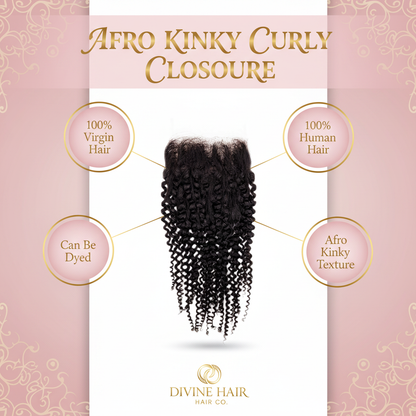 Afro Kinky Curly Closure - Infographic