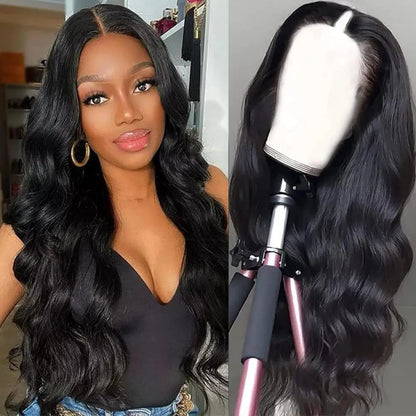 Bling Hair Natural V Part Body Wave Wigs 180% Density Remy Hair No Leave Out 32 34 inches Upgraded Brazilian Hair For Wo