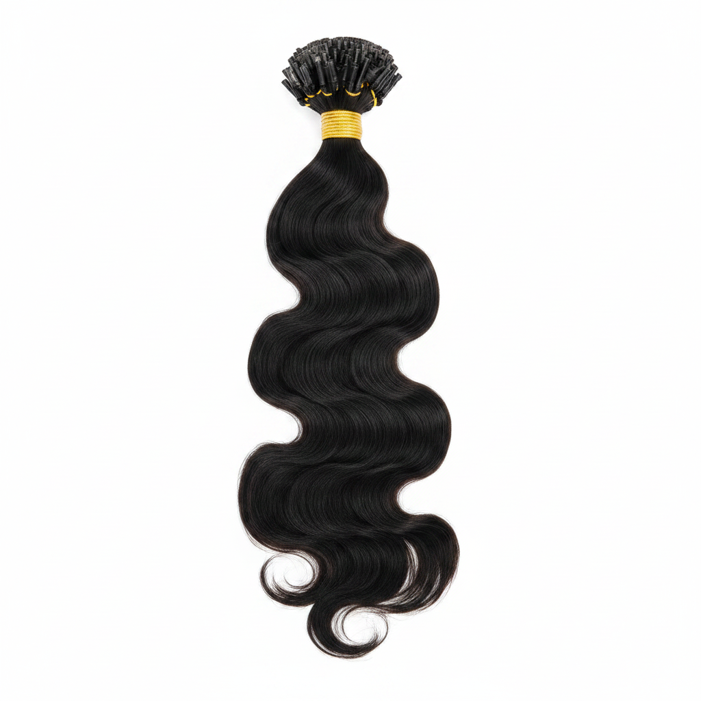 Indian Wavy Natural Black I-Tip - Main