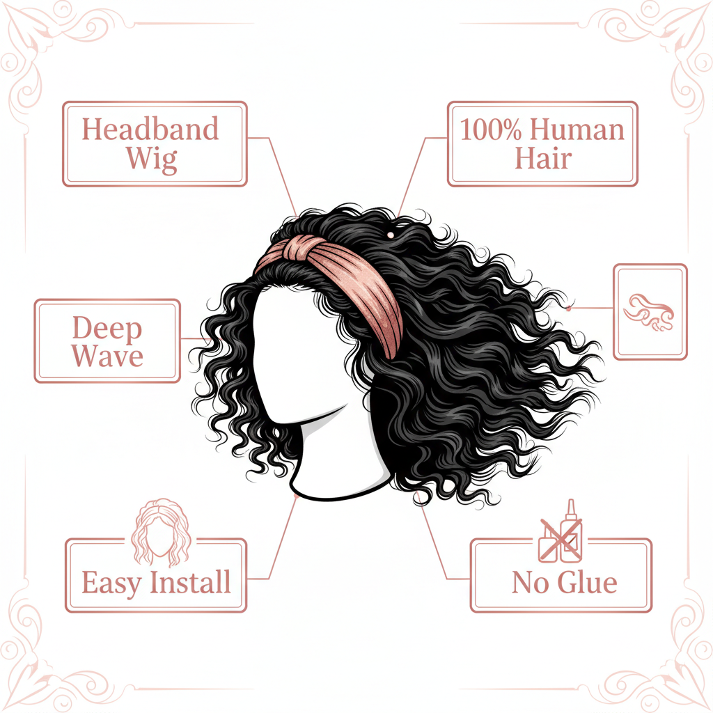 Deep Wave Headband Wig - Info