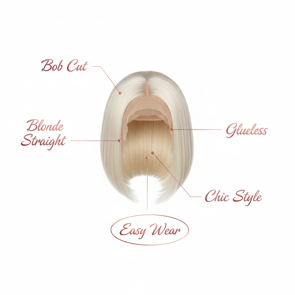 Blonde Straight Bob Wig - Info