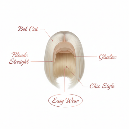 Blonde Straight Bob Wig - Info