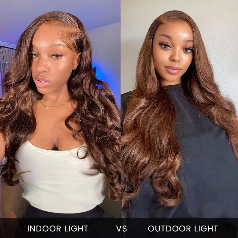 Bling Hair 30-32 Inch Chocolate Brown Body Wavy Lace Wig