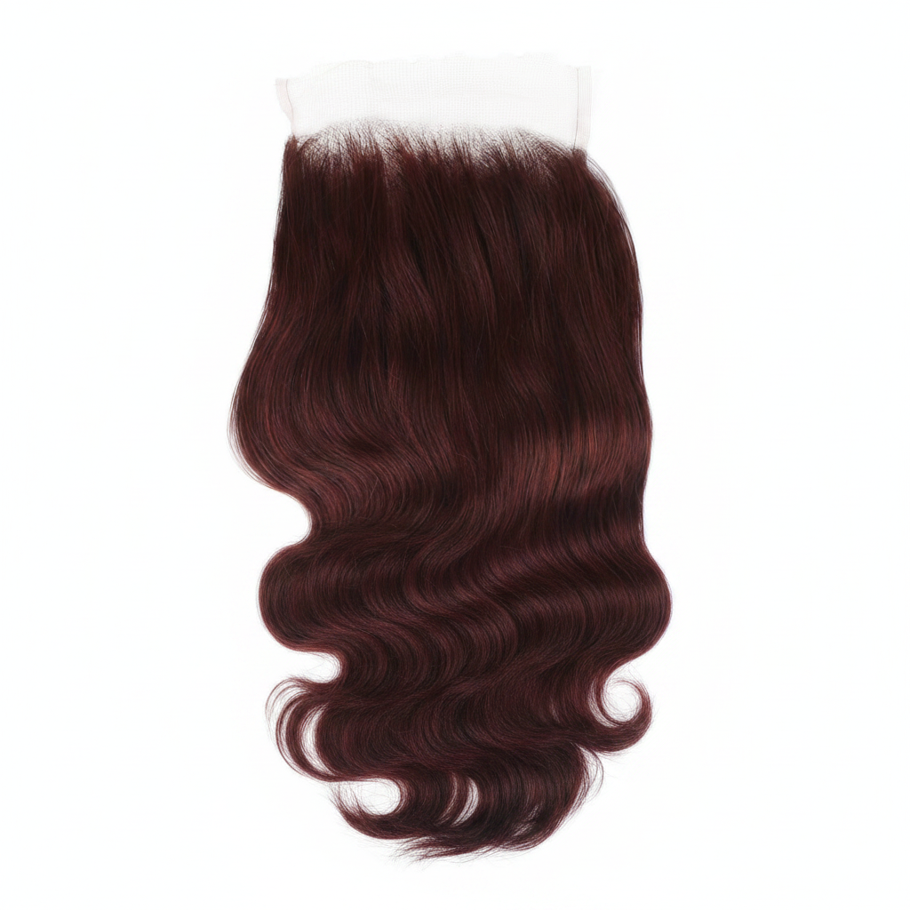 Burgundy Body Wave 5x5 HD Closure - Main
