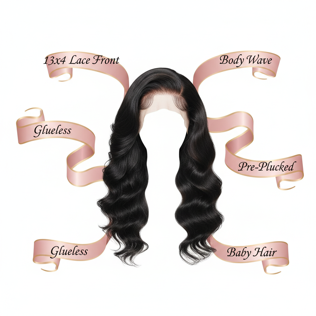 Body Wave 13x4 Transparent Lace Front Wig - Info