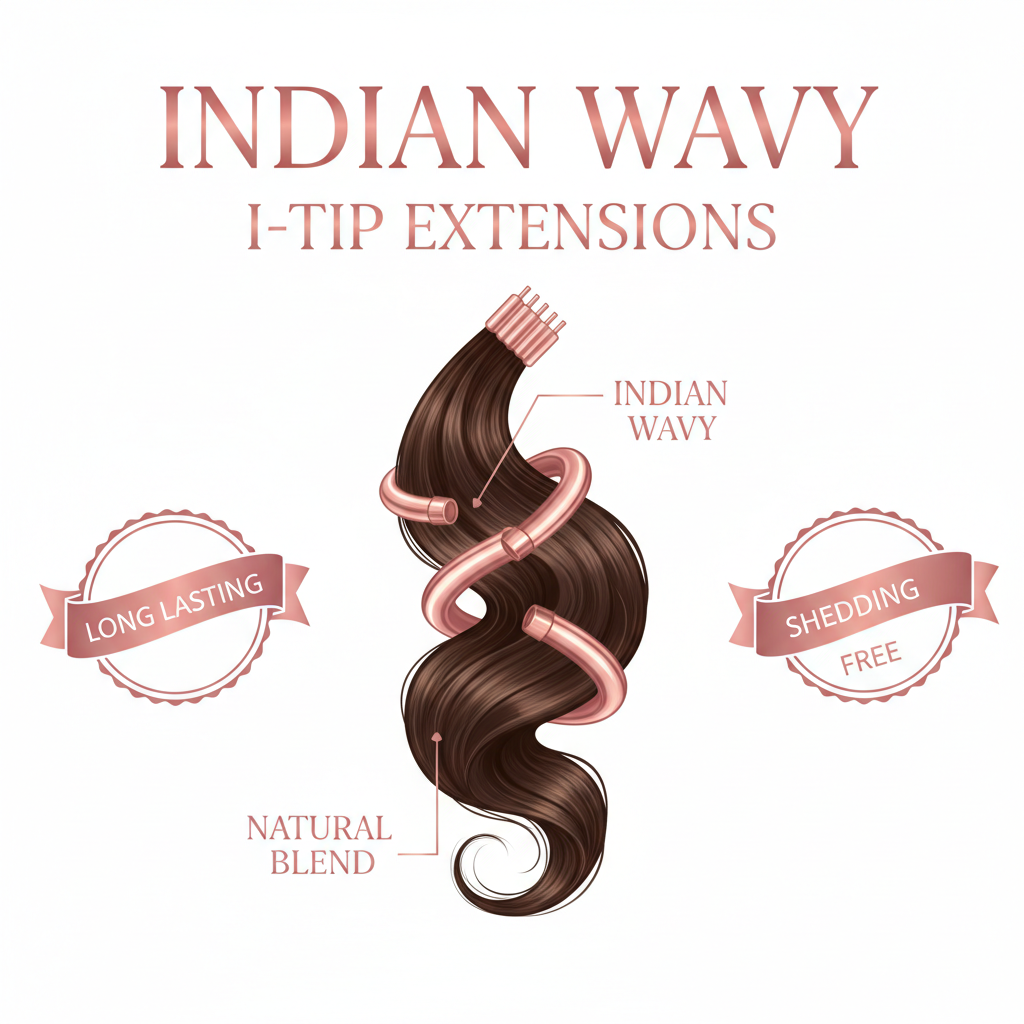 Indian Wavy Natural Black I-Tip - Info