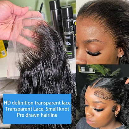Bling Hair Kinky Curly 4x4 Transparent Lace Closure Human Hair Wigs Brazilian 13x4 13x6 Jerry Curly Lace Frontal Wigs Hu