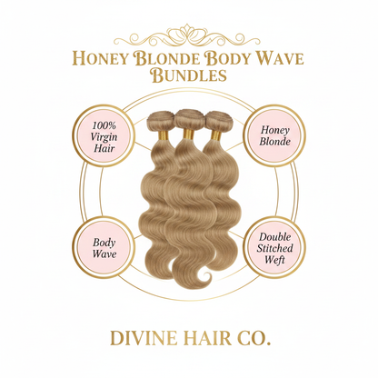 Honey Blonde Body Wave Bundles - Infographic