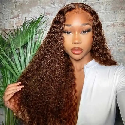Bling Hair Chocolate Brown 13x4 Deep Wave Lace Front Wig