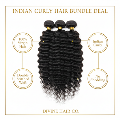 Indian Curly Hair Bundle Deal - Infographic
