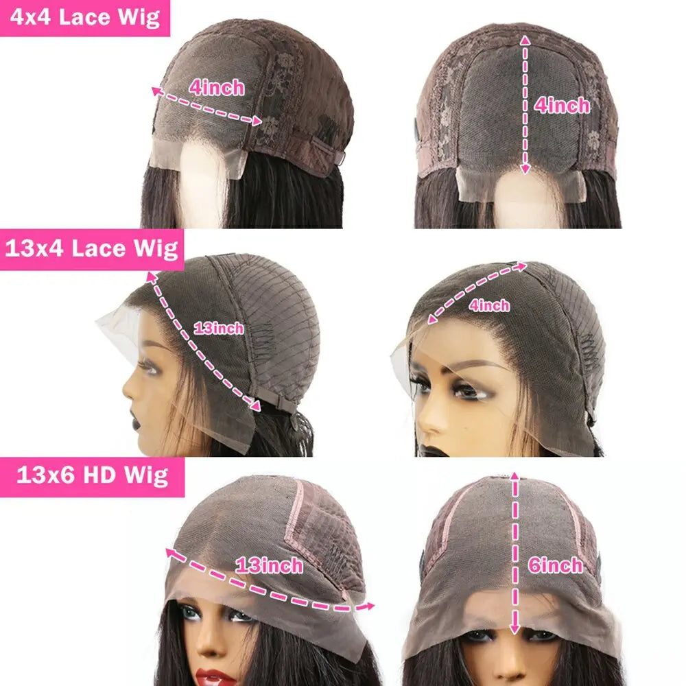 Bling Hair 13x4 Lace Front Human Hair Wig - Deep Wave