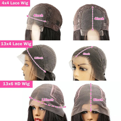 Bling Hair 13x4 Lace Front Human Hair Wig - Deep Wave