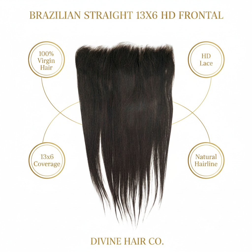 Brazilian Straight 13x6 HD Frontal - Infographic