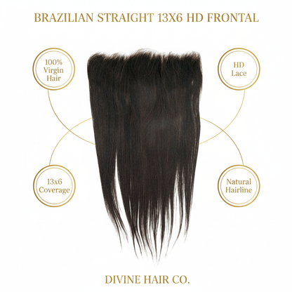 Brazilian Straight 13x6 HD Frontal - Infographic
