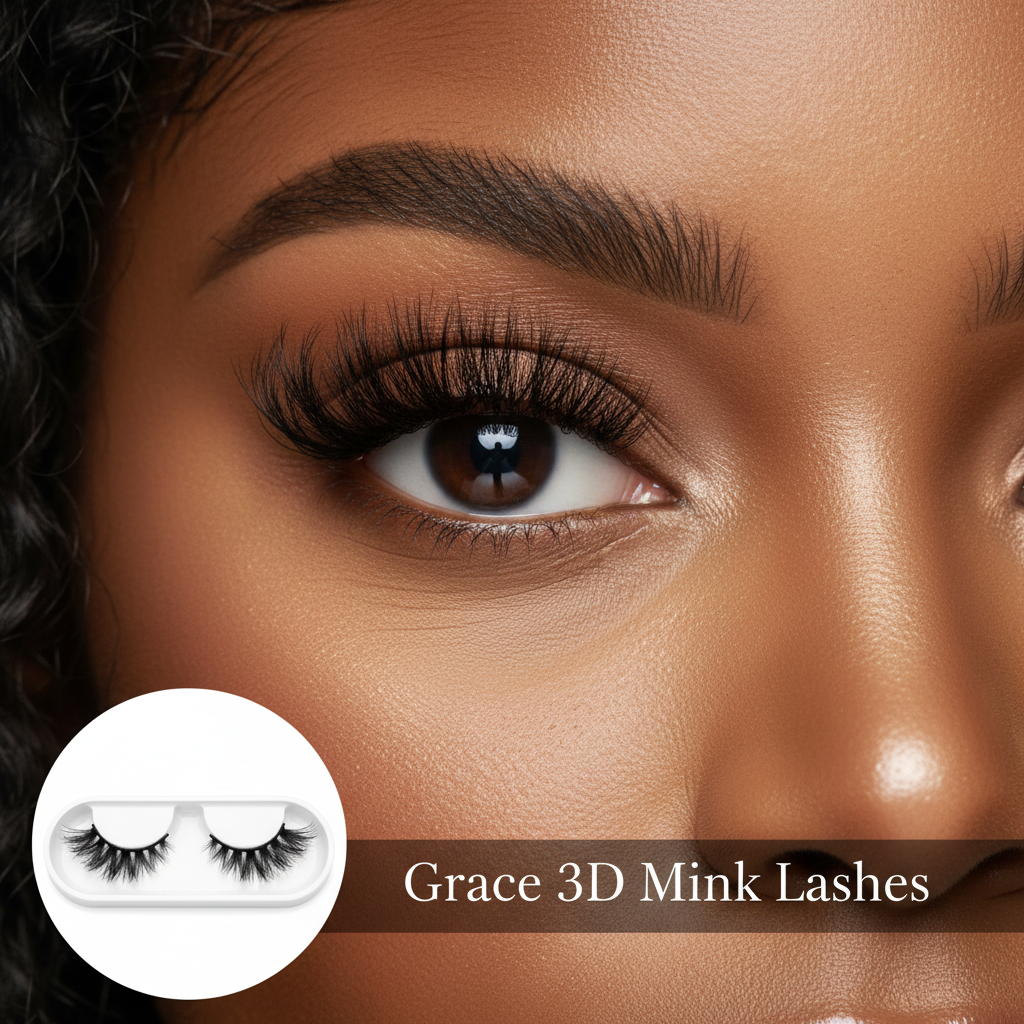 Grace 3D Mink Lashes - Model