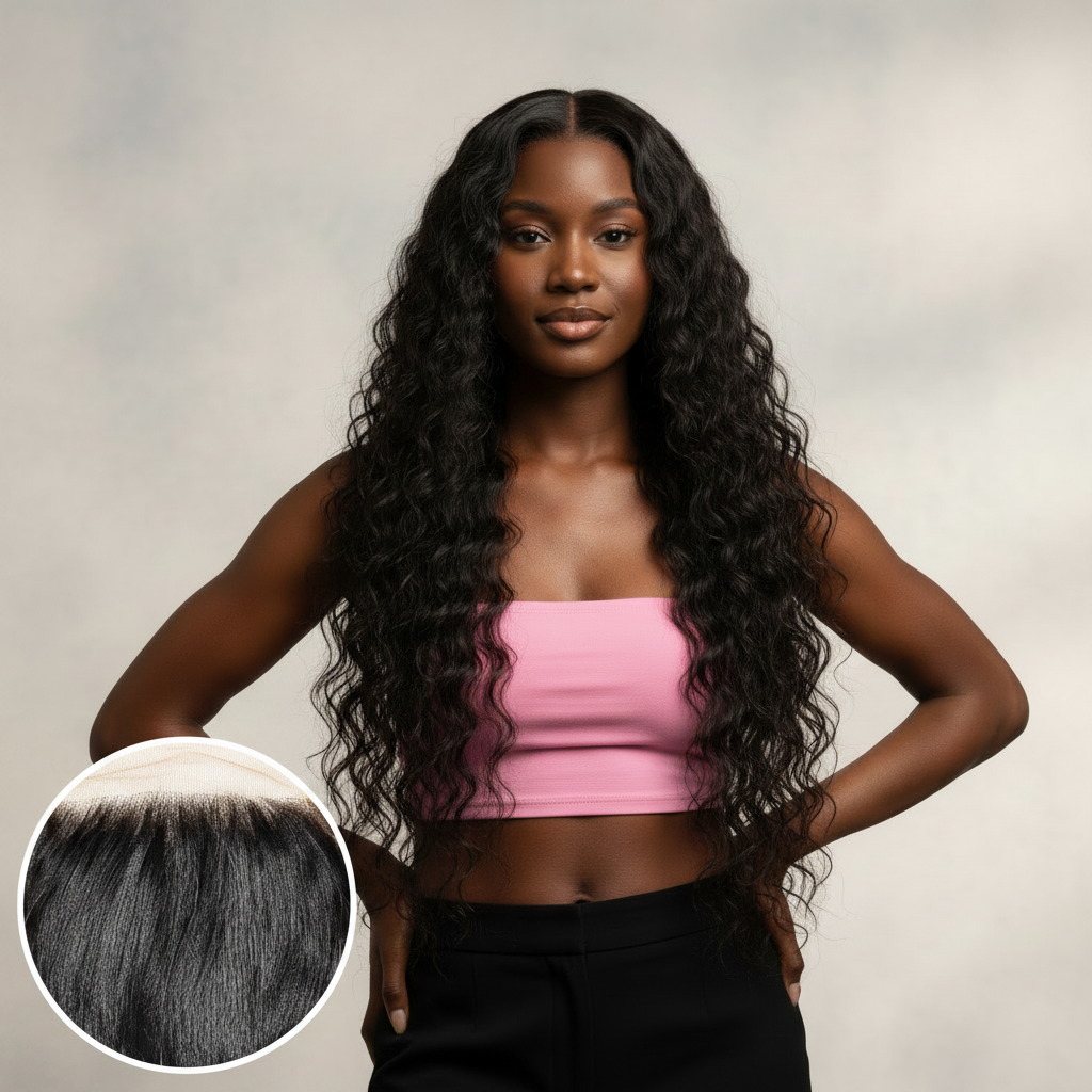 Brazilian Loose Wave 4x4 Transparent Closure - Model