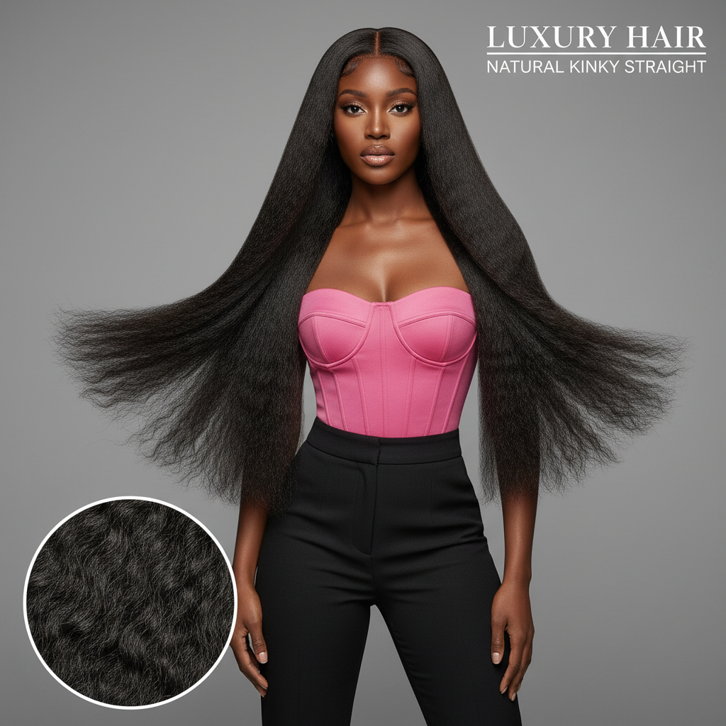 Kinky Straight Clip-In - Model