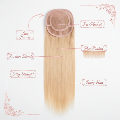 Russian Blonde Brazilian Straight Closure - Info