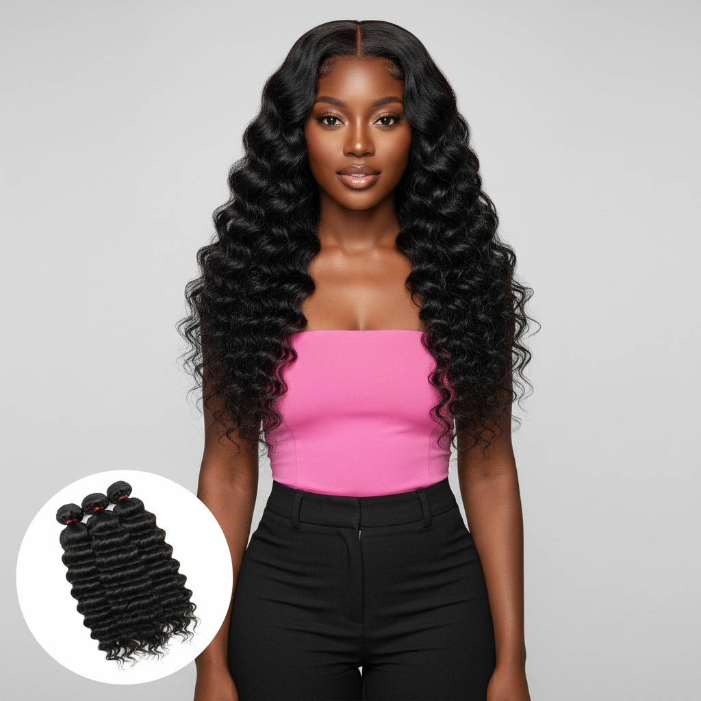 Indian Curly Hair Extensions - Model