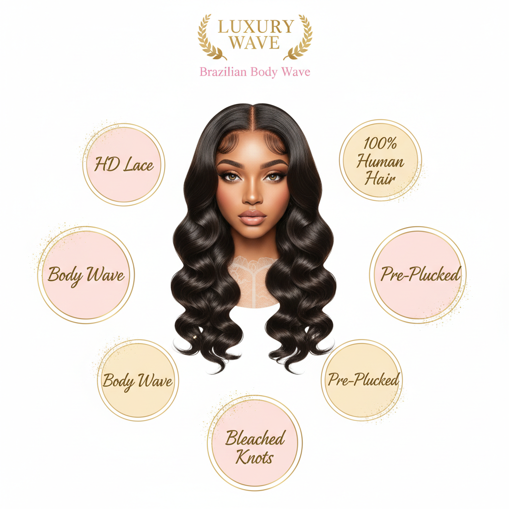 Brazilian Body Wave 2x6 HD Closure - Infographic