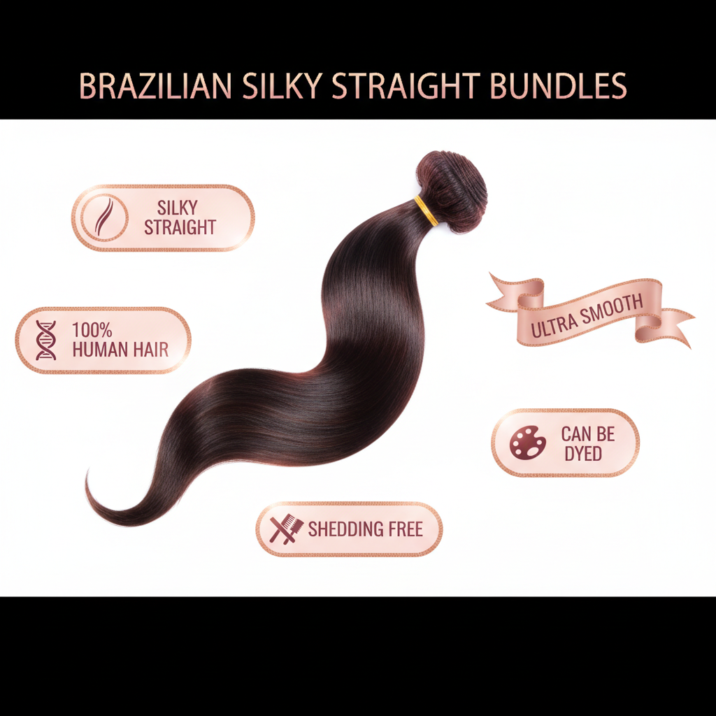 Brazilian Silky Straight Bundles - Info