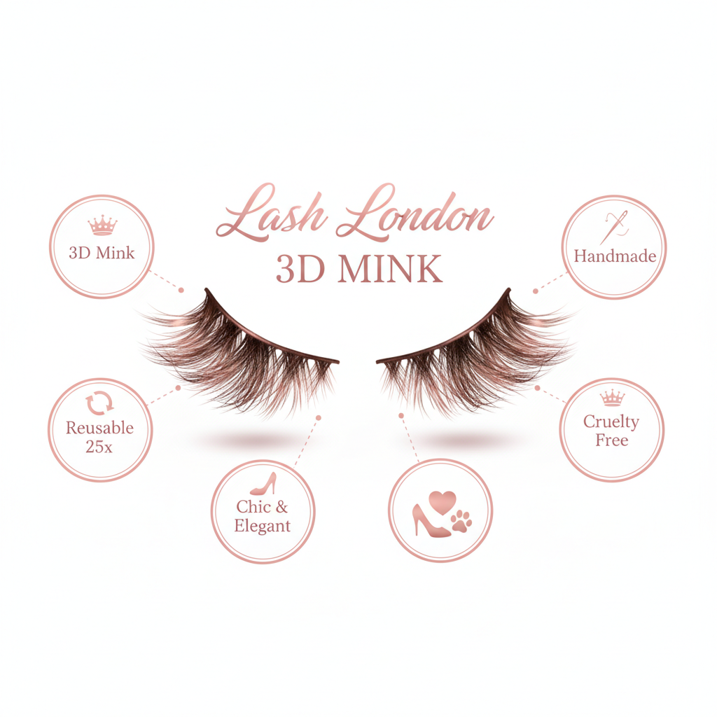 London 3D Mink Lashes - Info